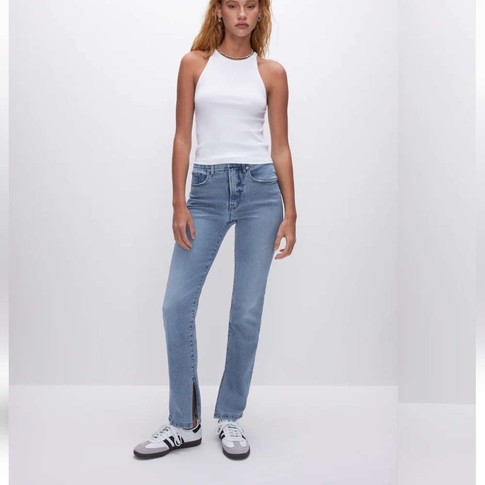 NWT Good American Good Boy Straight Jeans-Blue941